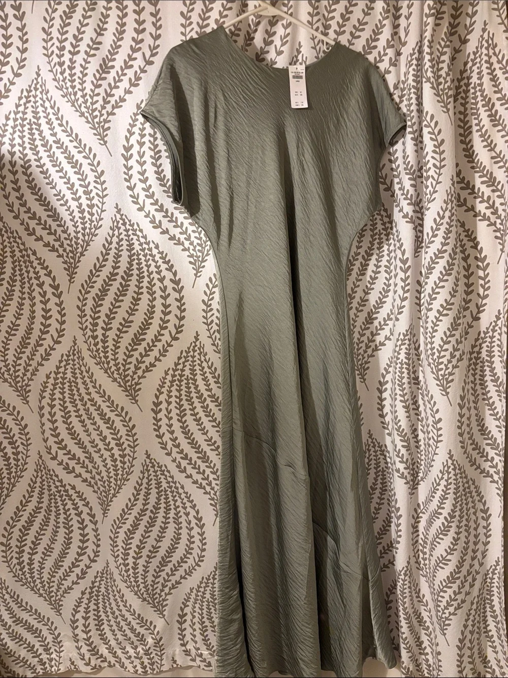 Abercrombie & Fitch Olive Green Short-Sleeve Maxi Dress